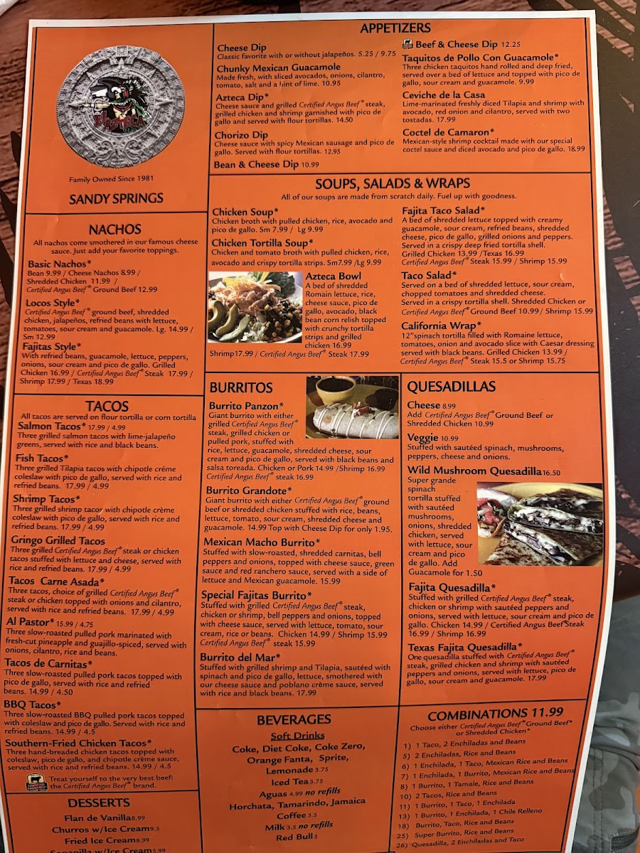 El Azteca Menu-1